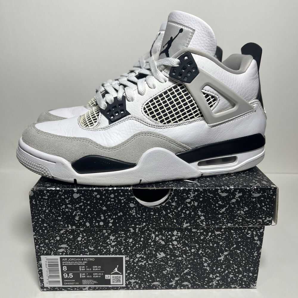 Size 8 - Jordan 4 Retro Mid Military Black